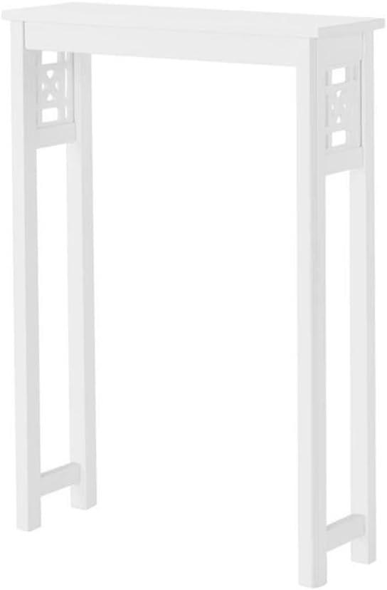 Derby Over Toilet Storage Shelf, 27 in. W x 37 in. H, White, Space-Saving Bathroom Organizer with Fixed Shelf and Open Gridwork Design, Ideal for Toiletries and Towels