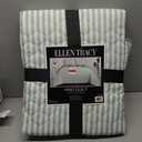 Ellen Tracy Quilt King Green Stripe 104x90