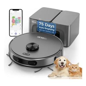 Robot Vacuum and Mop Combo, Mapping Robotic Vacuums Cleaner with 75 Days Self-Emptying, LiDAR Navigation Smart & Strong Suction, WiFi/ App/ Alexa/ Voice Control, Quiet for Home Pet Hair Hard Floor Carpet