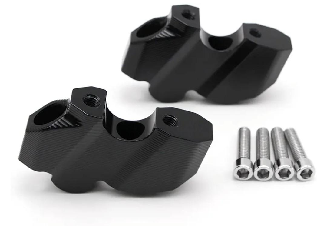 Dreamseek Motorcycle Handlebar Risers Move Back for Harley Sportster S 1250 RH1250 2021 2022 2023 2024 Handle Bar Clamp Adapter Mount Black