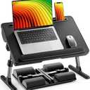 HUANUO Laptop Bed Desk, Computer Lap Tray for Couch Sofa Floor, Foldable Table with Height Adjustment & 35° Adjustable Tilt Angle for Working, Eating, HNLD19