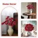 INXUGAO Artificial Flowers Fake Roses for Outdoor, 6Pcs 28" Long Stem Silk Red Roses for Wedding Indoor Outside Party Decor, Realistic Faux Bouquet for Tall Vase Planter