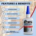 CYAFIXED Professional Grade Cyanoacrylate Super Glue, Super Thin Viscosity CA Glue for Woodworking, 4 oz. Value Pack - Instant Adhesive for Woodturning, Pen Turning, Finish & Hobby