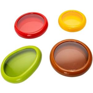 3 Pieces Set Avocado Saver, Onion Silicone Storage, Half Cut Fruit Containers - Reusable Kitchen Gadgets for Fridge - Food Huggers for Cheese, Vegetable, Tomato Holder, Lemon Fresh Stretch Pods Keeper