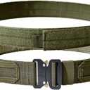 Quick Release Buckle EC MOLLE Utility Belt 2in1 Tactical Heavy Duty Gun Belt Law Enforcement for Men Women (Black)