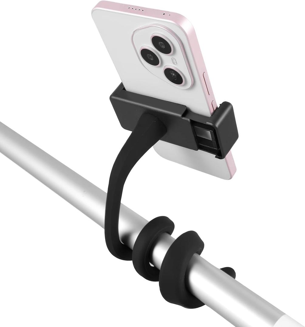 Stroller Phone Holder, Flexible Phone Holder for Treadmill, Bike Shopping Cart, Desk, Portable Gooseneck Long Arm Phones Mount for Smartphone