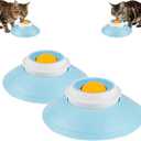 Slow Feeder Cat Bowl, Cat Food Bowl with Cat Lick Ball, Licking A Ball Add More Fun Bowl, Cat Slow Feeder Bowl, Slow Down Eating Speed and Add More Fun for Your Cats.