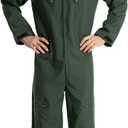 EraSpooky Men Flight Suit Pilot Costume Cosplay Jumpsuit for Halloween Party (X-Large)