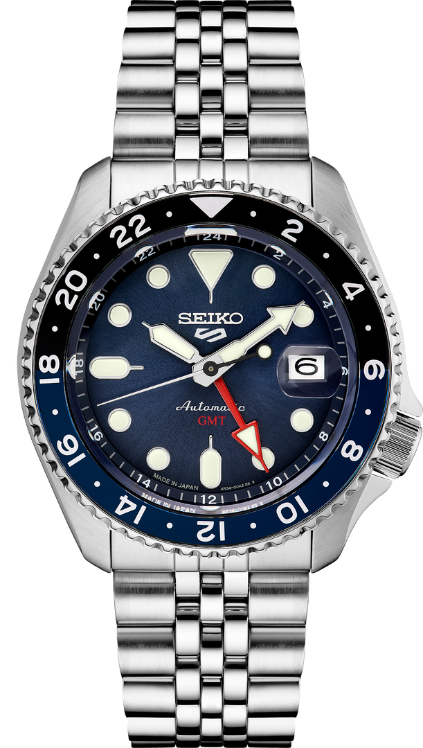 Seiko 5 Sports SSK003 Blue GMT Automatic Stainless Steel