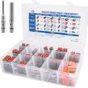 JRready 238PCS DT Connector Waterproofing Kit, 2-12 Pin Deutsch DT Connectors with 82 Pairs Size 16 Solid Contacts for Automotive & Marine Repair (ST6317)