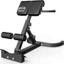 Hyper Back Extension Roman Chair  Multi-Functional Bench for Full All-in-One Body Workout Adjustable Ab Sit up Bench Decline Bench Flat Bench (Black)