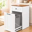13 Gallon Pull Out Trash Can Cabinet with Drawer