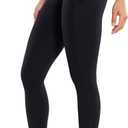 Workout Leggings with Pockets for Women High Waist Yoga Pants 25"/28" Cream Soft Lightweight Athletic Gym Tights (Large, Black)