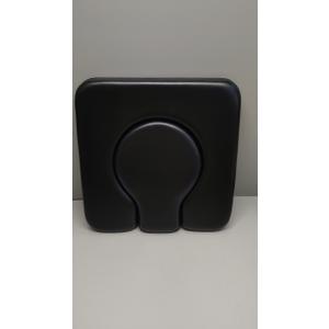 PU Commode Seat Cushion, Black Padded Cushion for Bedside Commodes, Chair, Shower Wheelchair, C Shape