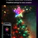 Lumary Christmas Tree Topper 7.6 Inch, Color Changing Xmas Star with Bluetooth App/Remote Control, 80+ Scenes & Music Sync, Multicolor RGB Christmas Tree Decor for Holiday