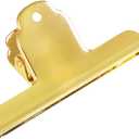 Coideal Gold Metal Bulldog Paper Clips, 3 Pack Stainless Steel Large Bull Clips Clamps for Drawing Board, Home Kitchen Office (5.7 inch / 14.5 cm)