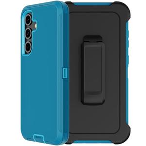 RubCase for Samsung Galaxy S25 FE Case with Belt Clip Holster, 2 x Screen Protector, Heavy Duty Military Grade Full Body Shockproof Rugged Protective Cover for Samsung Galaxy S25 FE (Lake)