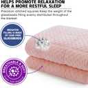 Huloo Sleep Weighted Blanket Twin 12lbs for Adult(48"72",Pink) Breathable Soft Minky Weighted Throw Blanket for All Season,Heavy Blanket with Premium Glass Beads