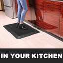 1" Extra Thick Anti Fatigue Floor Mat,Kitchen Mat, Standing Desk Mat  Comfort at Home, Office, Garage - Advanced PU Foam (Black, 30" L x 20" W)