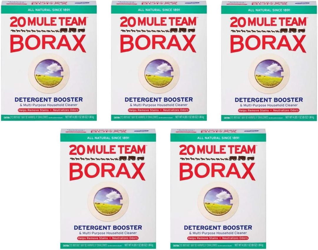 20 Mule Team Borax Natural Laundry Booster, 65 oz (Pack of 5)