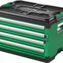 SK Modular Stackable Storage Tool Box, 20.5 Inch, 4-Drawer Steel Box, Magnetic Auto-Lock Mechanism, Holds up to 60 Pounds