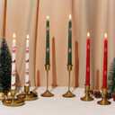 4 x 2 Pack Christmas Taper Candles, 10 Inch Unscented Candlesticks with Santa and Sleigh for Holiday Table Centerpiece, Fireplace Mantel, Advent Wreaths, Winter Weddings, Seasonal Home Decor