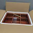 Dried Fruit Holder Tray Party Serving Platter Snack Storage Box Decor Divided Serving Tray for Sweets Cookies Family Reunions, Rectangle Handled