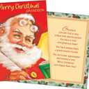 2 x Chuck's Card-O-Rama Grandson Christmas Card - Large Card Opens to 10" x 7.75" - MADE IN CHICAGO - Classic Santa Claus - Premium Envelope & Sturdy Mailer - PERFECT 1004