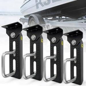 KJE 8" Boat Trailer Bunk Brackets, Heavy Duty Galvanized Swivel Top Bunk Bracket Kit for 1.5" x 3", 2" x 3", 3" x 3" Boat Trailer Crossmember, Upgraded Corrosion-Resistant, 4Pack
