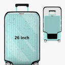 Suitcase Covers For Luggage, 26 Inch Clear PVC Luggage Covers Protector Full Thicken Transparent Waterproof Suitcase Sleeve With Large Velcro for 26" Wheeled Suitcases