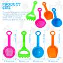 40 Pcs 5.5 Inch Mini Beach Sand Shovels Colorful Plastic Rake Sand Shovel Sifter Beach Toys for Teens Boys Girls Party Backyard Garden Shoveling Sand and Snow, 4 Styles