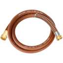 NARTURIO Short Leader Garden Hose 5/8" x 15ft, No Kink Lightweight Water Hose, Hybrid Rubber, Heavy Duty, 650 Burst PSI, Female to Female Fittings
