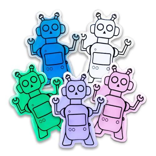 Boo Boo Ice Packs for Kids Toddler Reusable Baby Ice Pack, Kids Ice Pack, Hot or Cold Pack Gel Cooling Pad, for Pain Relief, Tired Eyes (Set of 6) Pack 2