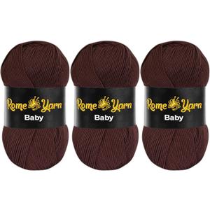 Baby Yarn #3 Light Worsted DK Anti-Pilling Acrylic Yarn for Knitting and Crochet (3 Pack, 1707 Aubergine) Baby Yarn #3 Light Worsted DK Anti-Pilling Acrylic Yarn for Knitting and Crochet (3 Pack, 1707 Aubergine)