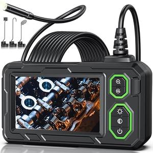 Endoscope Camera with Light, 4.3" Inspection Camera, 1920P HD Borescope with 8 LED Lights, IP67 Waterproof Snake Sewer Tools, 16.4ft SemiRigid Drain Endoscope Cool Gadget (Green)