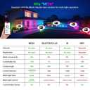LED Flood Light Outdoor, 50W RGB Color Changing Smart Floodlights 2700K 5000LM Warm White & 16 Million Colors, RGBW Stage Lights with APP Control, 43 Modes, Grouping, Timing, IP66 Waterproof (2 Pack)