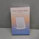 FUNTOUCH Rechargeable Travel Makeup Mirror with 72 Led Lights, Portable Lighted Makeup Mirror, 3 Color Lighting, Dimmable Touch Screen, Type C, Tabletop LED Folding Cosmetic Vanity Mirror (Pink)