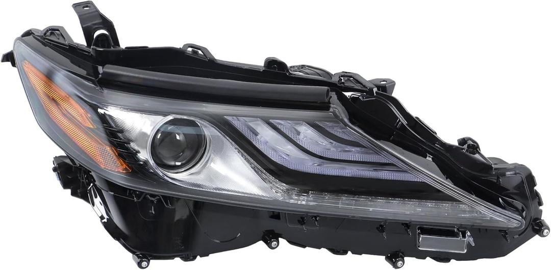 labwork Headlight Assembly Replacement for Toyota Camry XSE 2021-2022 w/DRL Headlights Black Projector Set Passenger Side RH