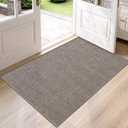 DEXI Thin Door Mat Indoor Entrance 48x72, Non Slip Entryway Mat, Gray Linen