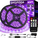 50 Foot Black Light Strip & Remote, 900LEDs, Dimmable 12V Flexible Black Lights for Glow Party, Bedroom, Halloween, Fluorescent Tapestry Poster, 3 Lighting Modes, Non-Waterproof