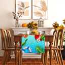 Summer Beach Table Runner Flip Flops Seaside Themed Tablecloth Summer Seasonal Holiday Birthday Party Decorations and Supplies for Home Kitchen Table-1372''