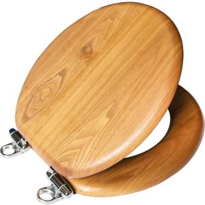 Design House 561241 Dalton Bath Accessories, Round Toilet Seat, Honey Oak