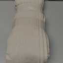 72 x 96 Inch Pinch Pleated Linen Curtains for Living Room Pleated Drapes with Hooks Rings Back Tab Greyish Beige Semi Sheer Curtains 96 Inch Length for Sliding Door Dining Bedroom Window 8Ft 72x96 (Oatmeal)