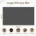 72''x36'' Large Silicone Mat for Kitchen Counter, Non-Slip Heat Resistant Countertop Protector, Waterproof Multipurpose Mat for Kitchen Island, Black