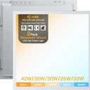 2x2 LED Flat Panel Light,Selectable 5CCT,0-10V Dimmable,5200LM,2Pack