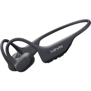 LEVN Open Ear Headphones, Bone Conduction Running Headphones Bluetooth 5.3, 14H Battery Sweatproof & Water-Resistant, Wireless with Built-in Mic for Cycling, Workout, Gift
