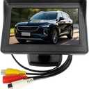 YoRise 4.3 Inch TFT LCD Car Color Parking Aid System Monitor Display, DC 12V Automotive Rearview Reverse Camera, Universal Car LED Backup Monitor Screen for Cars/Trucks/SUVs (Black)