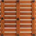 VaeFae Teak Shower Mat, Non-Slip Bath Mat, Luxury Spa Mat, Wooden Mat for Bathtub, 20 x 20 in