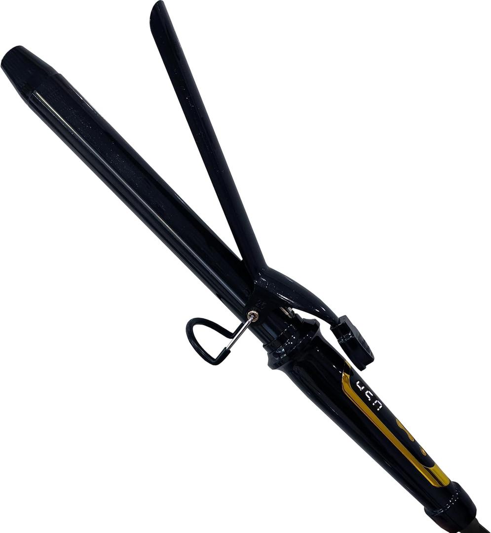 abp 1 Inch Curling Iron Extra Long Barrel with Ceramic Coating for Long/Medium Hair,LED Display Instant Heat up to 450F with clamp,Hair Waving Style Tool Girls & Women