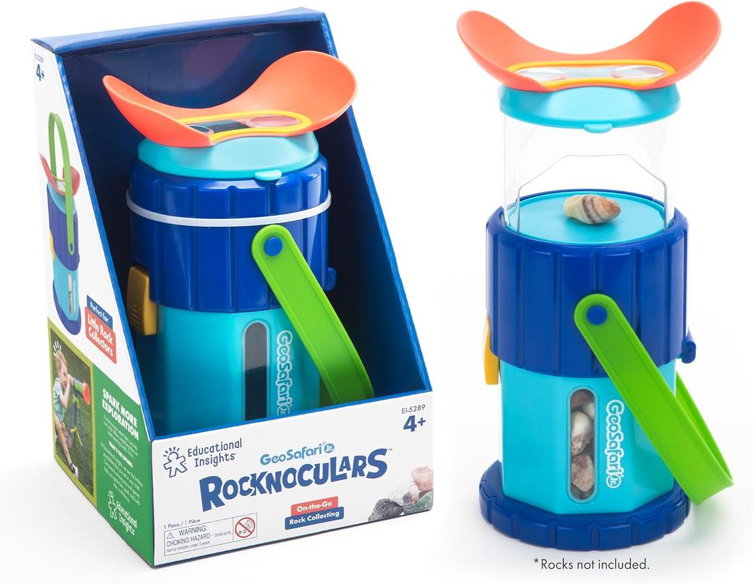 Educational Insights GeoSafari Rocknoculars - Rock Microscope for Kids, STEM Toys and Outdoor Discovery Toys, Portable Handheld Microscope, Science Gifts for Rock Collectors & Kids Ages 4+